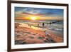 French Bulldog on the Beach at Sunset-Patryk Kosmider-Framed Photographic Print