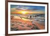 French Bulldog on the Beach at Sunset-Patryk Kosmider-Framed Photographic Print