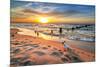 French Bulldog on the Beach at Sunset-Patryk Kosmider-Mounted Photographic Print