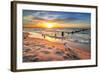 French Bulldog on the Beach at Sunset-Patryk Kosmider-Framed Photographic Print