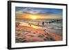 French Bulldog on the Beach at Sunset-Patryk Kosmider-Framed Photographic Print