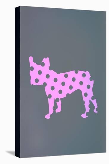 French Bulldog Polka Dots-null-Stretched Canvas