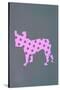 French Bulldog Polka Dots-null-Stretched Canvas