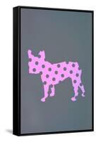 French Bulldog Polka Dots-null-Framed Stretched Canvas