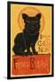 French Bulldog - Retro Chien Noir Ad-Lantern Press-Framed Art Print