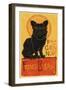 French Bulldog - Retro Chien Noir Ad-Lantern Press-Framed Premium Giclee Print