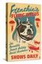 French Bulldog - Retro Flying Circus Ad-Lantern Press-Stretched Canvas