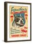 French Bulldog - Retro Flying Circus Ad-Lantern Press-Framed Art Print