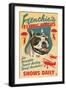 French Bulldog - Retro Flying Circus Ad-Lantern Press-Framed Art Print