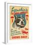 French Bulldog - Retro Flying Circus Ad-Lantern Press-Framed Art Print