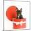 French Bulldog Sitting in Hat Box-null-Mounted Photographic Print