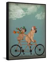 French Bulldog Tandem-Fab Funky-Framed Stretched Canvas