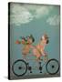 French Bulldog Tandem-Fab Funky-Stretched Canvas