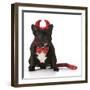 French Bulldog Wearing Devil Costume-Willee Cole-Framed Photographic Print