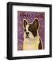 French Bulldog (White Brindle)-John W^ Golden-Framed Art Print