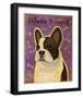 French Bulldog (White Brindle)-John W^ Golden-Framed Giclee Print