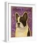 French Bulldog (White Brindle)-John W^ Golden-Framed Giclee Print