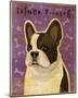 French Bulldog (White Brindle)-John W^ Golden-Mounted Giclee Print