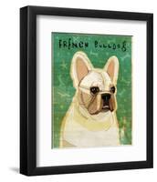 French Bulldog (White)-John W^ Golden-Framed Art Print