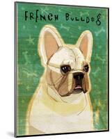 French Bulldog (White)-John W^ Golden-Mounted Art Print