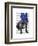 French Bulldog with Blue Top Hat and Moustache-Fab Funky-Framed Art Print