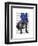 French Bulldog with Blue Top Hat and Moustache-Fab Funky-Framed Art Print