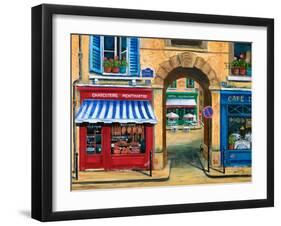 French Butcher Shop Montmartre-Marilyn Dunlap-Framed Art Print