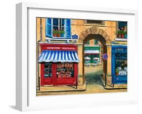 French Butcher Shop Montmartre-Marilyn Dunlap-Framed Art Print