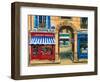 French Butcher Shop Montmartre-Marilyn Dunlap-Framed Art Print