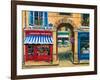 French Butcher Shop Montmartre-Marilyn Dunlap-Framed Art Print