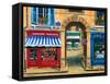 French Butcher Shop Montmartre-Marilyn Dunlap-Framed Stretched Canvas