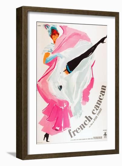 French Can Can, (aka Only the French Can), Italian poster art, 1955-null-Framed Art Print