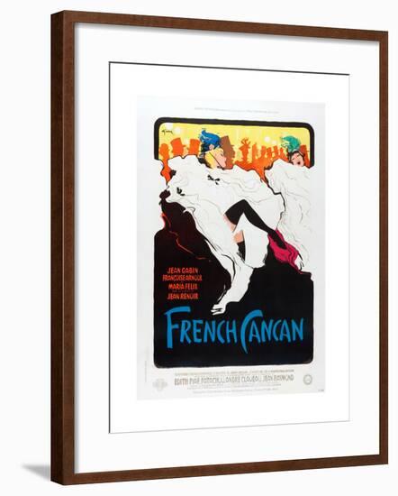 French Can Can, poster art, 1955-null-Framed Art Print