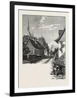 French Canadian Life, a Street in Chateau Richer, Canada, Nineteenth Century-null-Framed Giclee Print