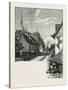 French Canadian Life, a Street in Chateau Richer, Canada, Nineteenth Century-null-Stretched Canvas