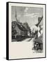 French Canadian Life, a Street in Chateau Richer, Canada, Nineteenth Century-null-Framed Stretched Canvas