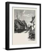 French Canadian Life, a Street in Chateau Richer, Canada, Nineteenth Century-null-Framed Giclee Print