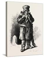 French Canadian Life, an Old Habitant, Canada, Nineteenth Century-null-Stretched Canvas