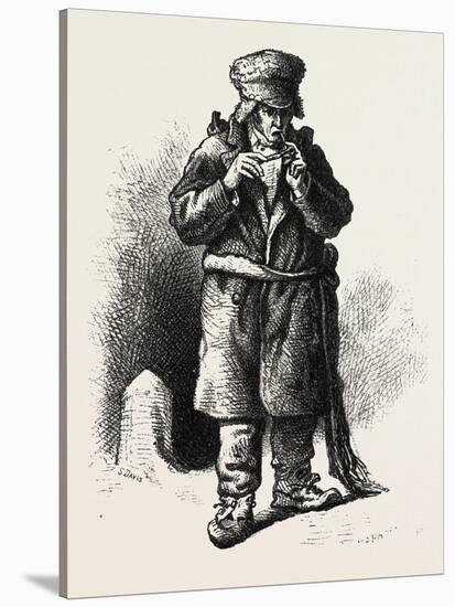 French Canadian Life, an Old Habitant, Canada, Nineteenth Century-null-Stretched Canvas