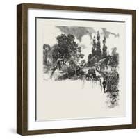 French Canadian Life, an Old Orchard, Canada, Nineteenth Century-null-Framed Giclee Print