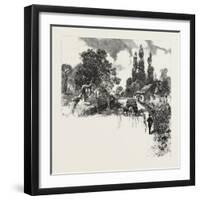 French Canadian Life, an Old Orchard, Canada, Nineteenth Century-null-Framed Giclee Print