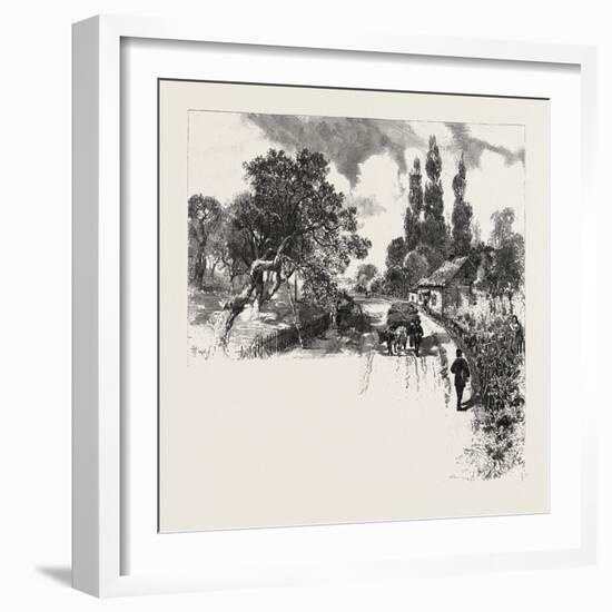 French Canadian Life, an Old Orchard, Canada, Nineteenth Century-null-Framed Giclee Print