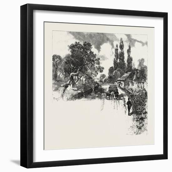 French Canadian Life, an Old Orchard, Canada, Nineteenth Century-null-Framed Premium Giclee Print