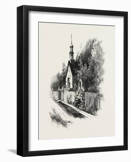 French Canadian Life, Chapel and Grotto at Ste. Anne De Beaupre, Canada, Nineteenth Century-null-Framed Giclee Print
