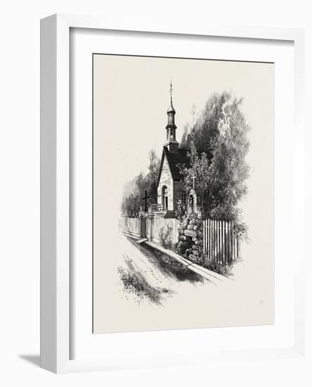 French Canadian Life, Chapel and Grotto at Ste. Anne De Beaupre, Canada, Nineteenth Century-null-Framed Giclee Print