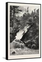 French Canadian Life, Falls of Lorette, Canada, Nineteenth Century-null-Framed Stretched Canvas
