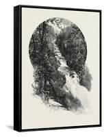 French Canadian Life, Falls of St. Fereol, Canada, Nineteenth Century-null-Framed Stretched Canvas