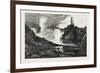 French Canadian Life, Falls of the Chaudiere Near Quebec, Canada, Nineteenth Century-null-Framed Giclee Print