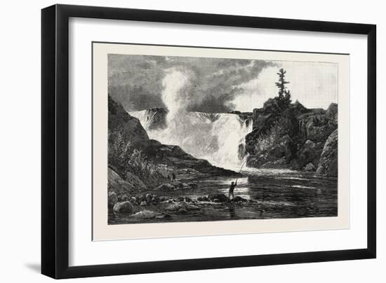 French Canadian Life, Falls of the Chaudiere Near Quebec, Canada, Nineteenth Century-null-Framed Giclee Print