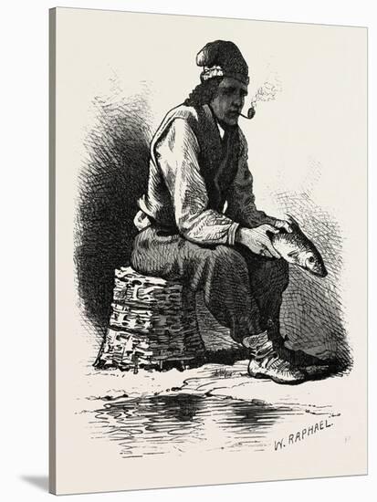 French Canadian Life, Half-Breed Fisherman, Canada, Nineteenth Century-null-Stretched Canvas